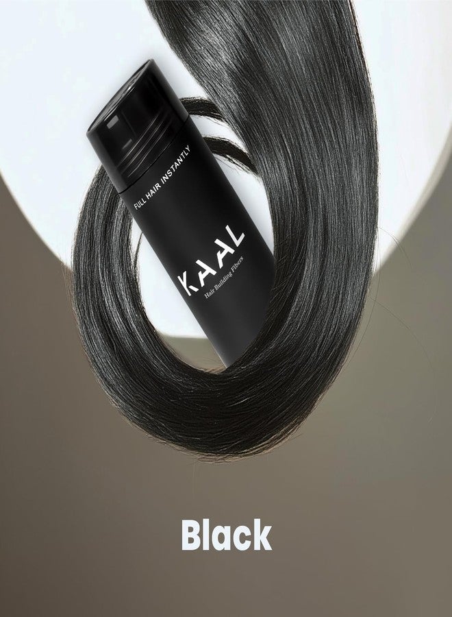 KAAL Hair Fibers - Refillable Hair Powder (27.5g, Black) to Instantly Conceal Thinning Areas for Men and Women - Image 2